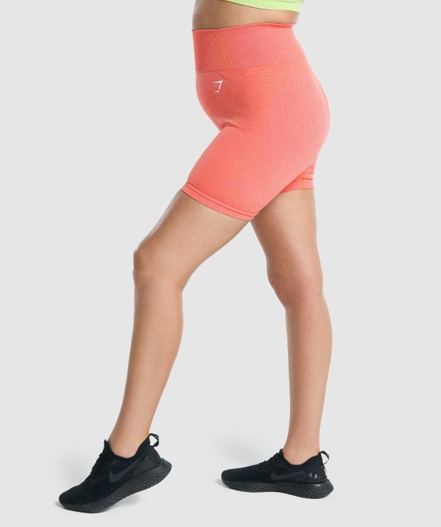 Gymshark Vital Seamless 2.0 Women's Shorts Orange | UAE-13ZTFE