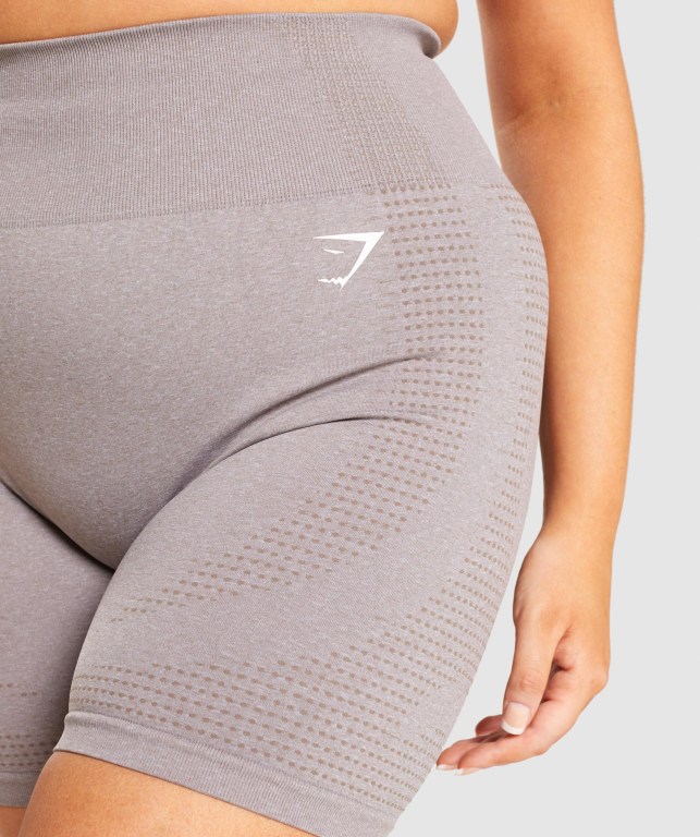 Gymshark Vital Seamless 2.0 Women's Shorts Grey Brown | UAE-16YWUR