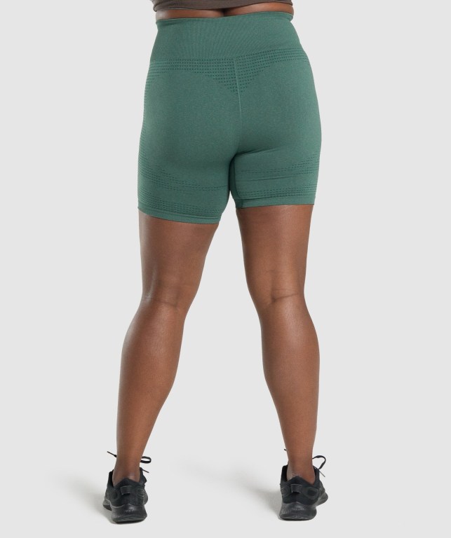 Gymshark Vital Seamless 2.0 Women's Shorts Dark Green | UAE-23SUXK