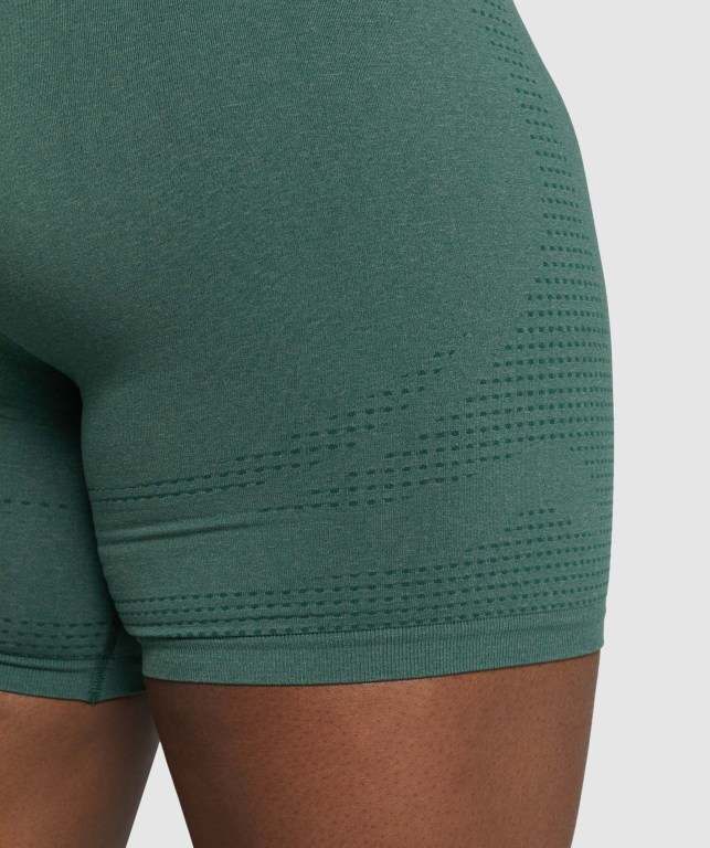 Gymshark Vital Seamless 2.0 Women's Shorts Dark Green | UAE-23SUXK