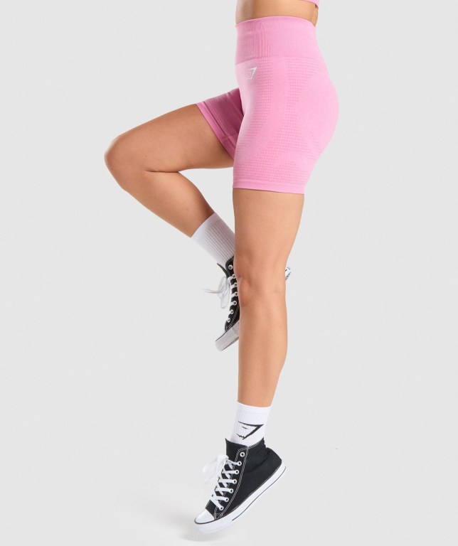 Gymshark Vital Seamless 2.0 Women's Shorts Pink | UAE-24FZXD