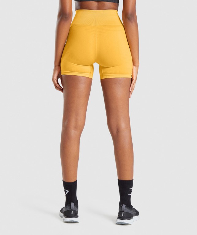 Gymshark Vital Seamless 2.0 Women's Shorts Yellow | UAE-32AZOP