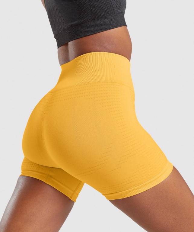 Gymshark Vital Seamless 2.0 Women's Shorts Yellow | UAE-32AZOP