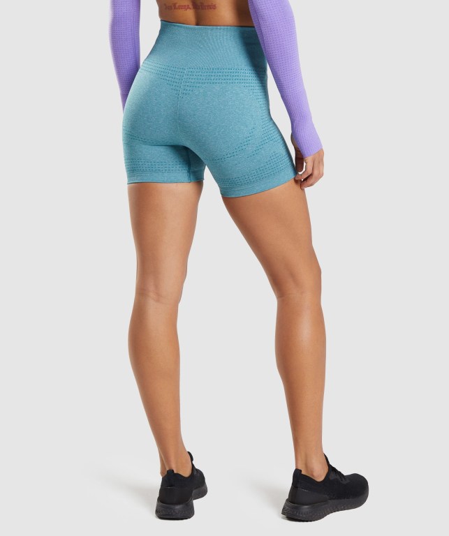 Gymshark Vital Seamless 2.0 Women's Shorts Turquoise | UAE-76DZUN