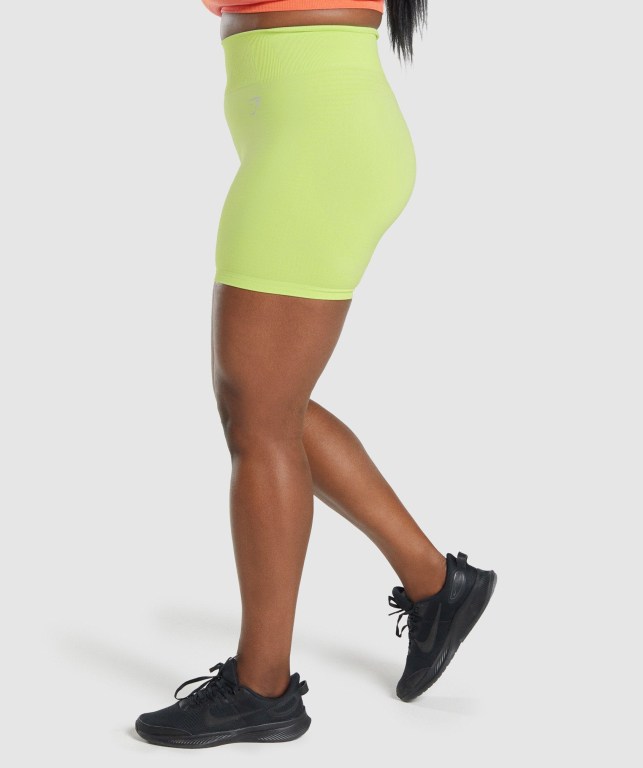 Gymshark Vital Seamless 2.0 Women's Shorts Yellow | UAE-79RNAM