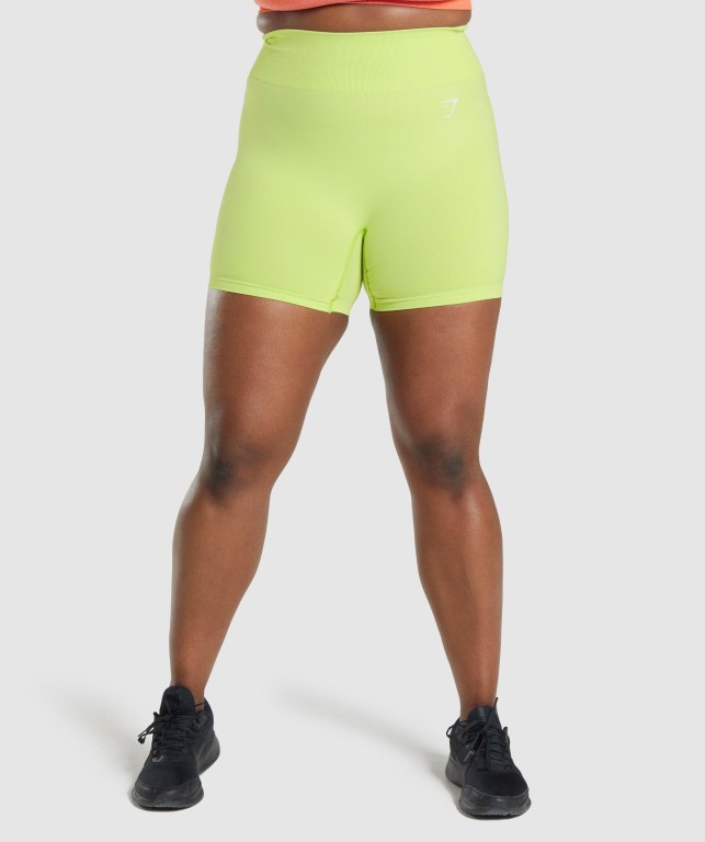 Gymshark Vital Seamless 2.0 Women\'s Shorts Yellow | UAE-79RNAM