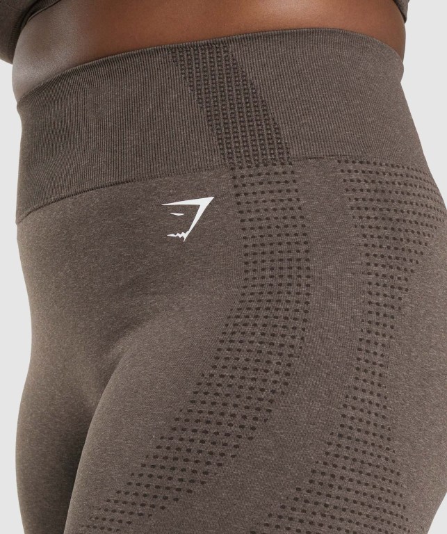 Gymshark Vital Seamless 2.0 Women's Shorts Brown | UAE-79VTNU