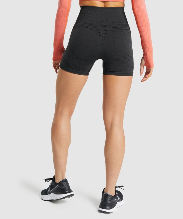 Gymshark Vital Seamless 2.0 Women's Shorts Black | UAE-85HSZM