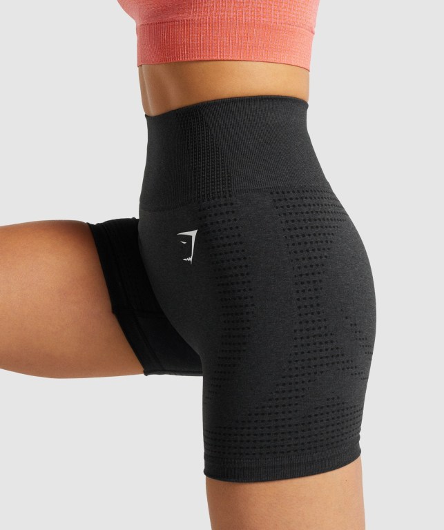 Gymshark Vital Seamless 2.0 Women's Shorts Black | UAE-85HSZM