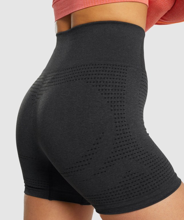 Gymshark Vital Seamless 2.0 Women's Shorts Black | UAE-85HSZM