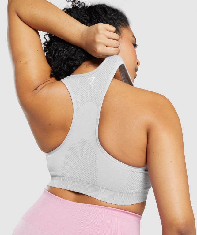 Gymshark Vital Seamless 2.0 Women's Sports Bra Light Grey | UAE-34TBHQ