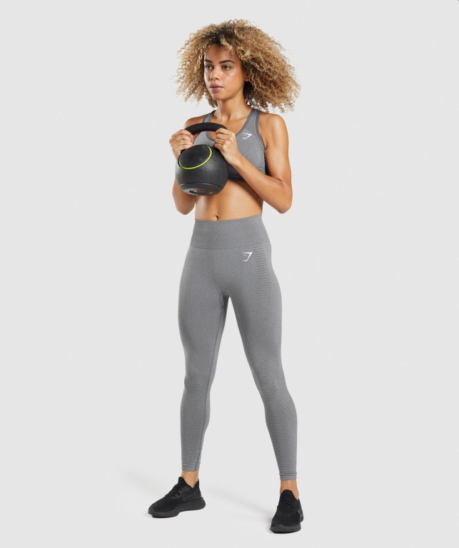 Gymshark Vital Seamless 2.0 Women's Sports Bra Grey | UAE-35ESAU