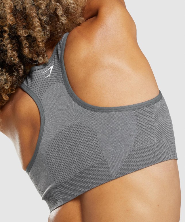 Gymshark Vital Seamless 2.0 Women's Sports Bra Grey | UAE-35ESAU