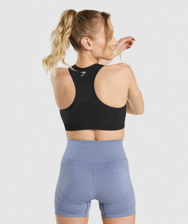 Gymshark Vital Seamless 2.0 Women's Sports Bra Black | UAE-37TQEZ