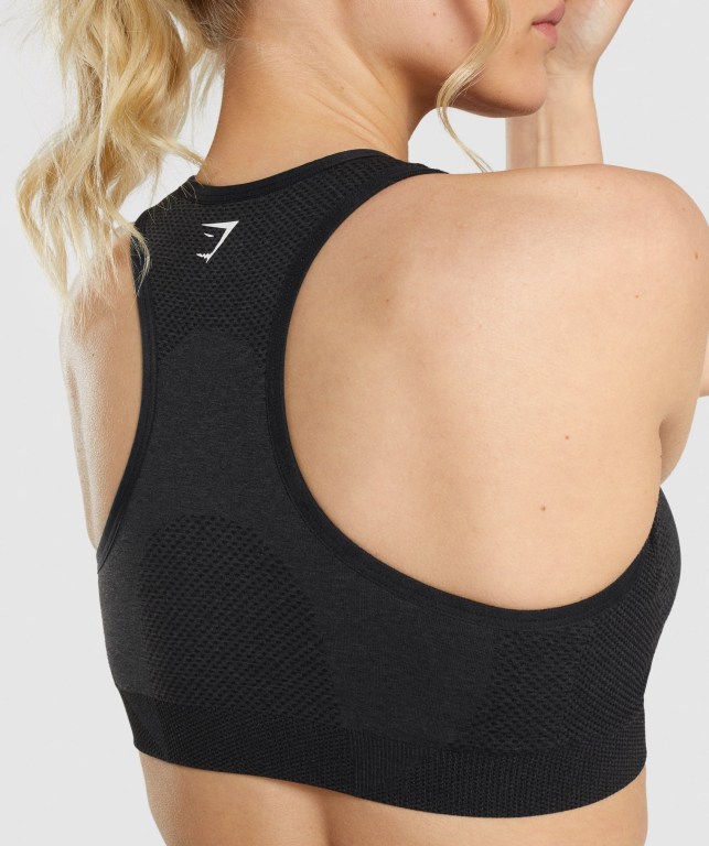 Gymshark Vital Seamless 2.0 Women's Sports Bra Black | UAE-37TQEZ