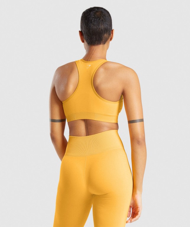 Gymshark Vital Seamless 2.0 Women's Sports Bra Yellow | UAE-41YQLV