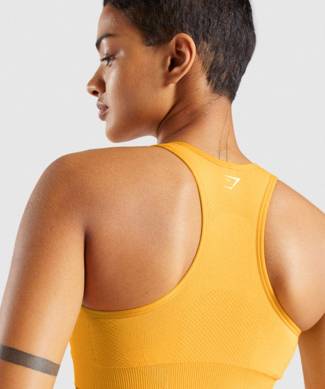 Gymshark Vital Seamless 2.0 Women's Sports Bra Yellow | UAE-41YQLV