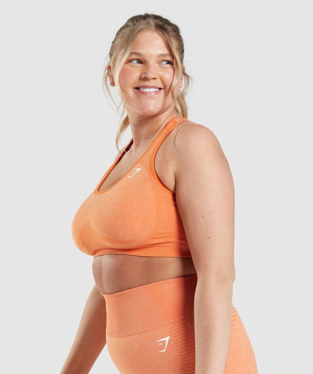 Gymshark Vital Seamless 2.0 Women's Sports Bra Apricot Orange | UAE-43OVMZ