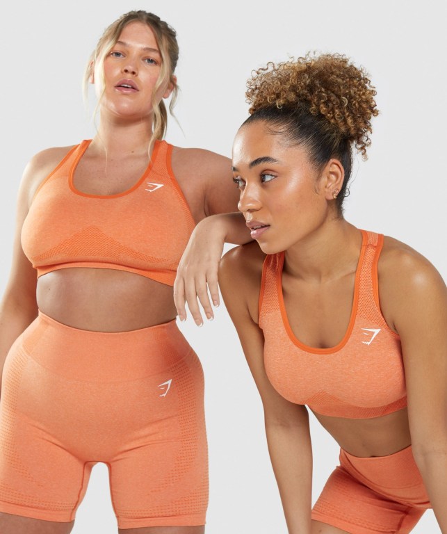 Gymshark Vital Seamless 2.0 Women's Sports Bra Apricot Orange | UAE-43OVMZ