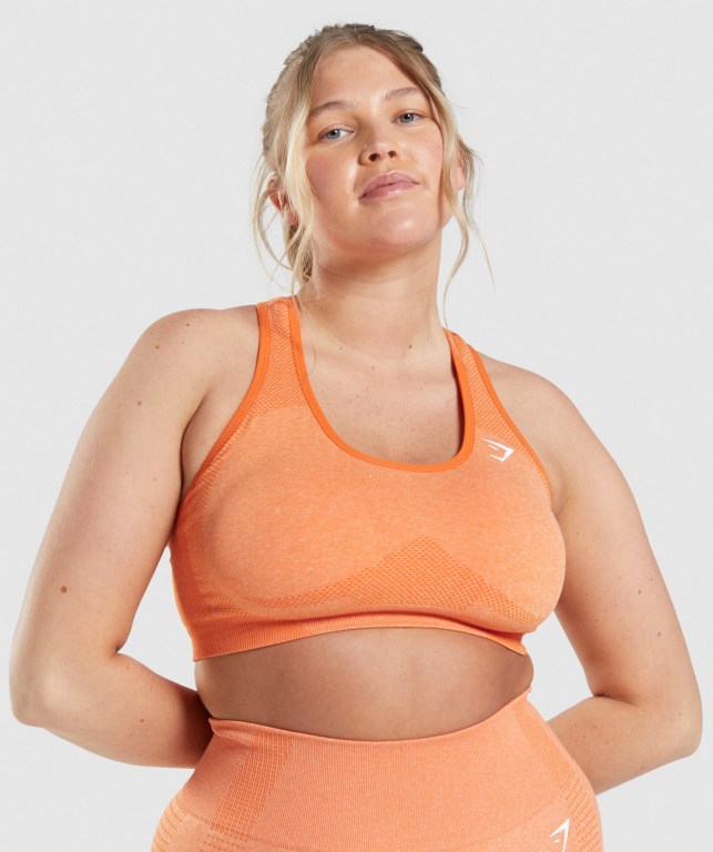 Gymshark Vital Seamless 2.0 Women\'s Sports Bra Apricot Orange | UAE-43OVMZ