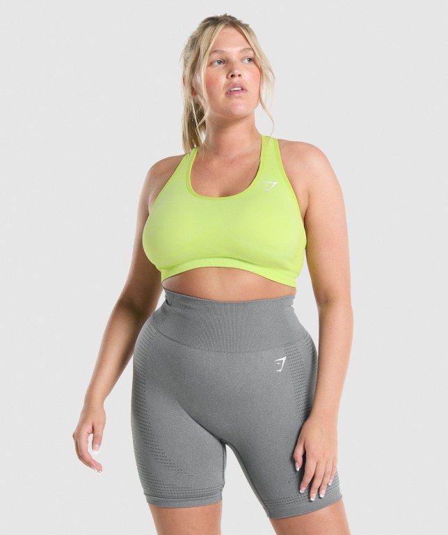 Gymshark Vital Seamless 2.0 Women\'s Sports Bra Yellow | UAE-45YBXI