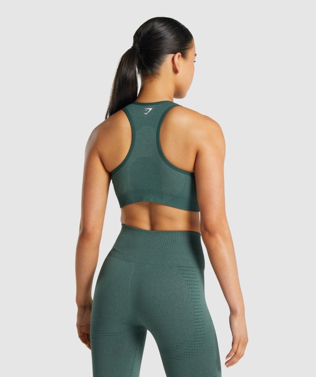 Gymshark Vital Seamless 2.0 Women's Sports Bra Dark Green | UAE-68NHTW