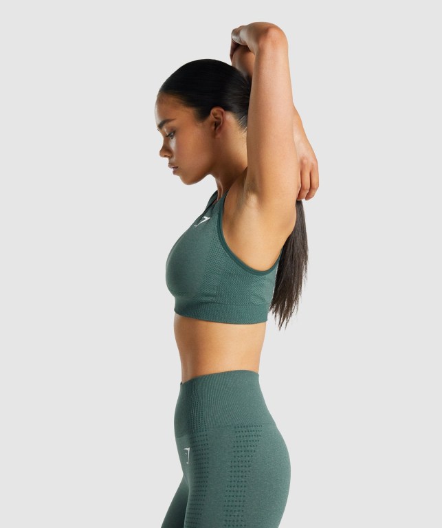 Gymshark Vital Seamless 2.0 Women's Sports Bra Dark Green | UAE-68NHTW