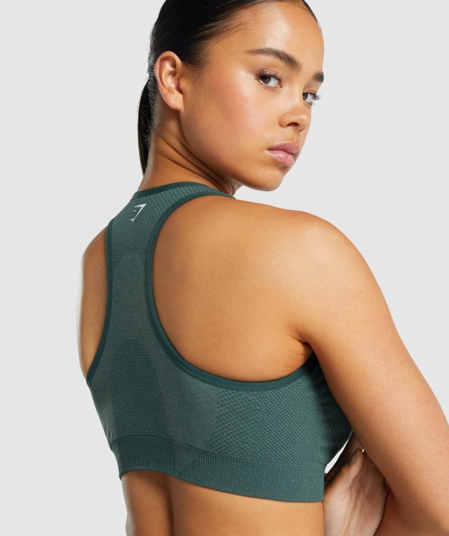 Gymshark Vital Seamless 2.0 Women's Sports Bra Dark Green | UAE-68NHTW