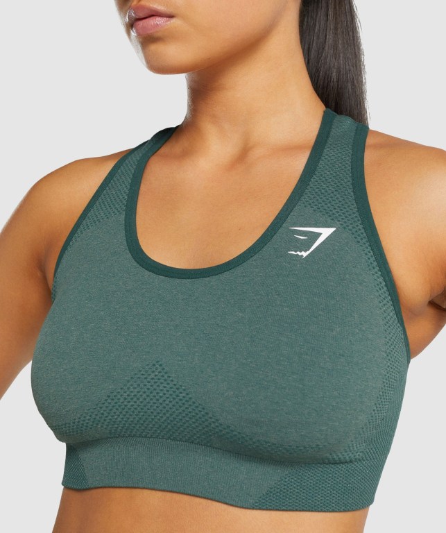 Gymshark Vital Seamless 2.0 Women's Sports Bra Dark Green | UAE-68NHTW