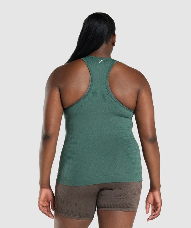 Gymshark Vital Seamless 2.0 Women's Tank Tops Dark Green | UAE-16OXBN