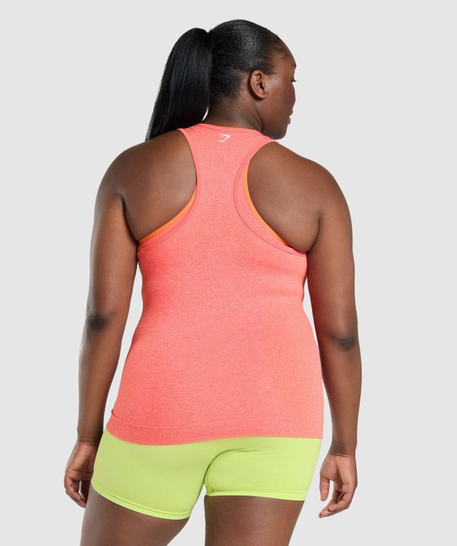 Gymshark Vital Seamless 2.0 Women's Tank Tops Orange | UAE-28KPIY