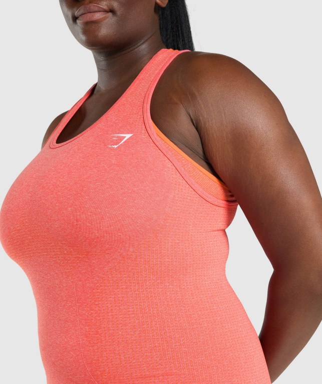 Gymshark Vital Seamless 2.0 Women's Tank Tops Orange | UAE-28KPIY