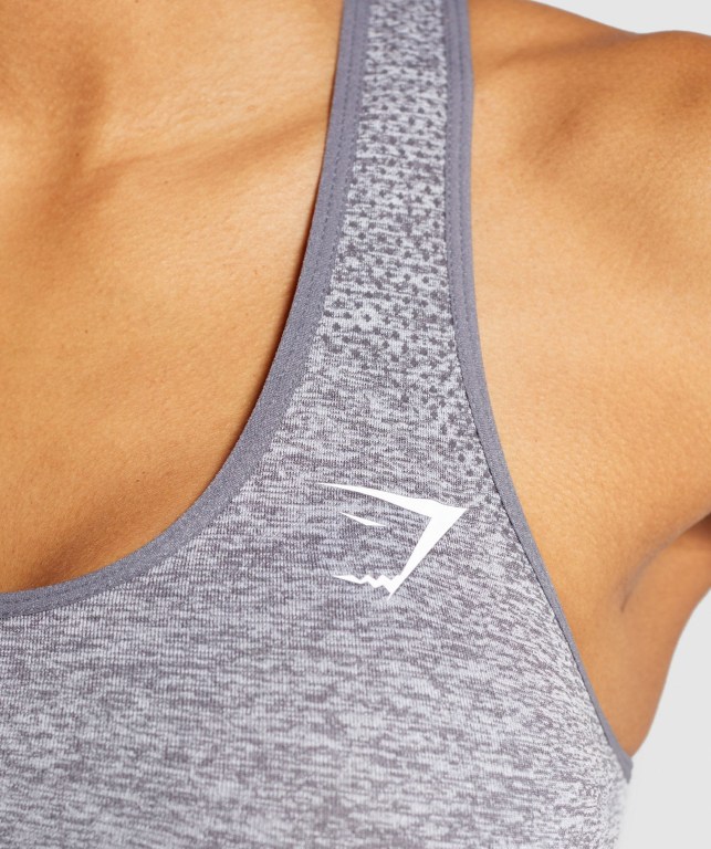 Gymshark Vital Seamless Women's Sports Bra Grey | UAE-01JOWK