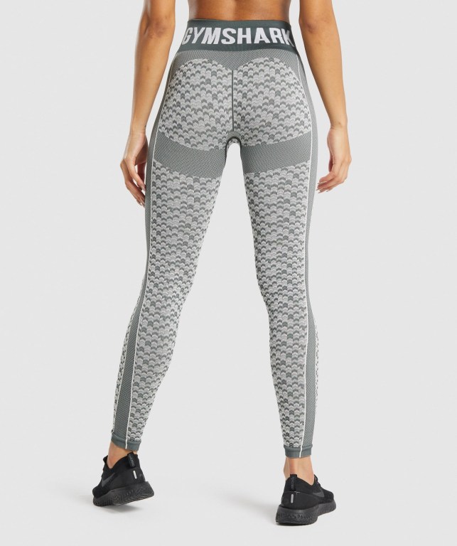 Gymshark WTFlex Seamless High Waisted Women's Leggings Grey | UAE-63THAL