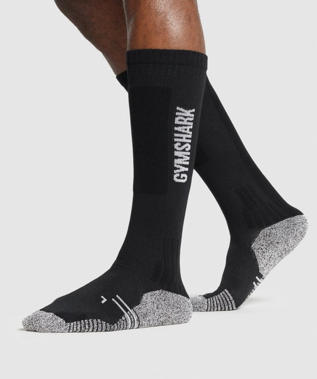 Gymshark Weightlifting Men\'s Socks Black | UAE-49IUHL