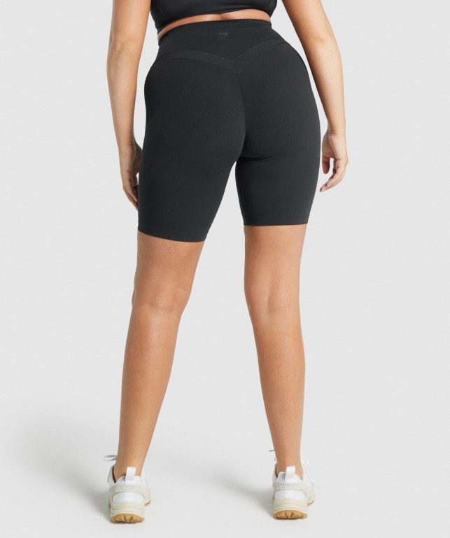 Gymshark Whitney Cycling Women's Shorts Black | UAE-15RPDS