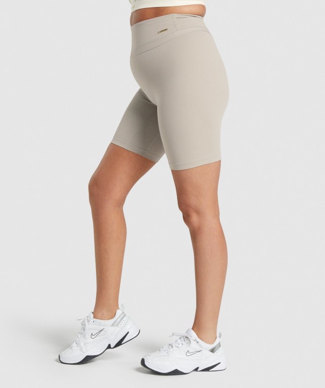 Gymshark Whitney Cycling Women's Shorts White | UAE-36KZWL