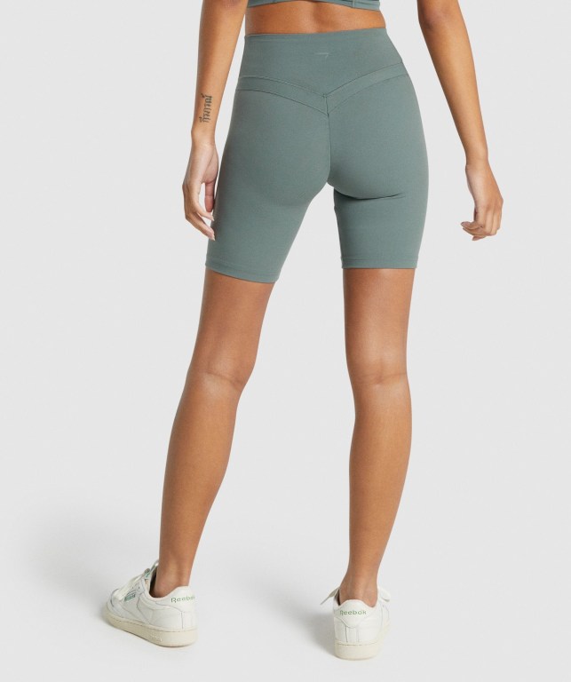 Gymshark Whitney Cycling Women's Shorts Green | UAE-45VBIP