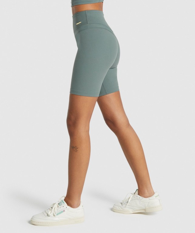 Gymshark Whitney Cycling Women's Shorts Green | UAE-45VBIP