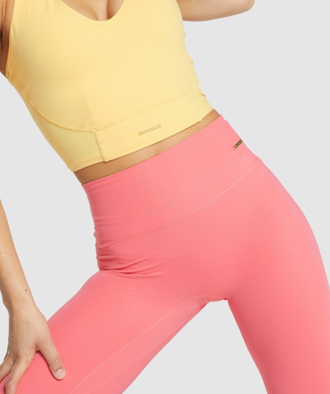 Gymshark Whitney High Rise High Waisted Women's Leggings Pink | UAE-28PQVF