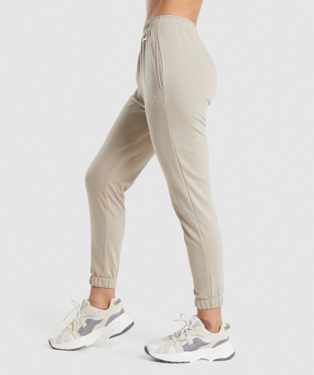 Gymshark Whitney Loose Women's Joggers White | UAE-38YXVD