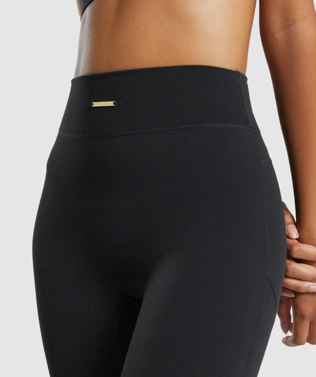 Gymshark Whitney Mesh High Waisted Women's Leggings Black | UAE-09PNDL