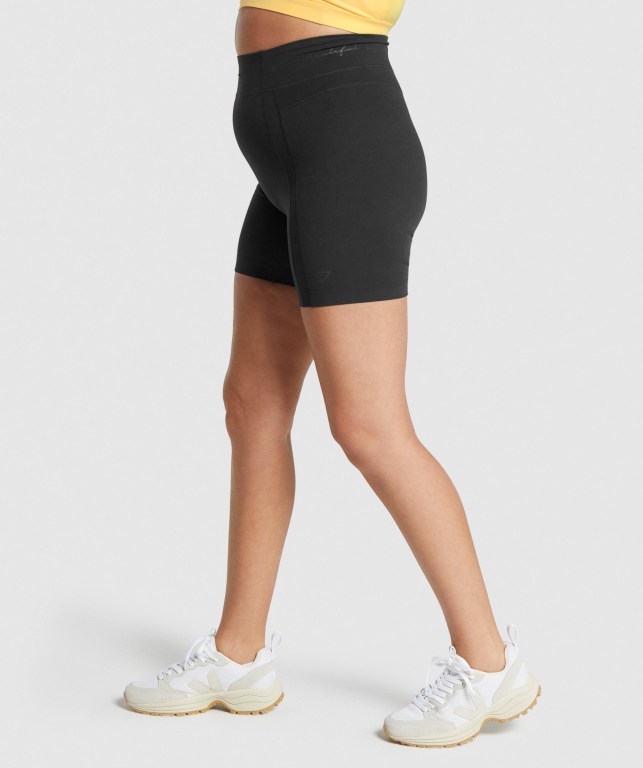 Gymshark Whitney Mesh Women's Shorts Black | UAE-85HBTI