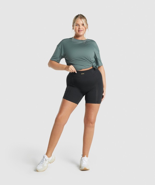 Gymshark Whitney Mesh Women's Shorts Black | UAE-85HBTI