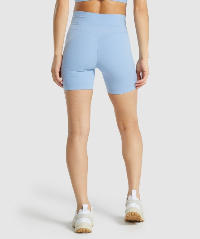 Gymshark Whitney Mesh Women's Shorts Blue | UAE-90XIGN