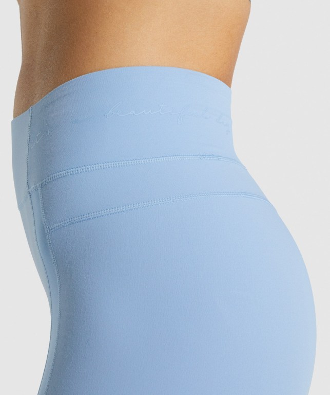 Gymshark Whitney Mesh Women's Shorts Blue | UAE-90XIGN