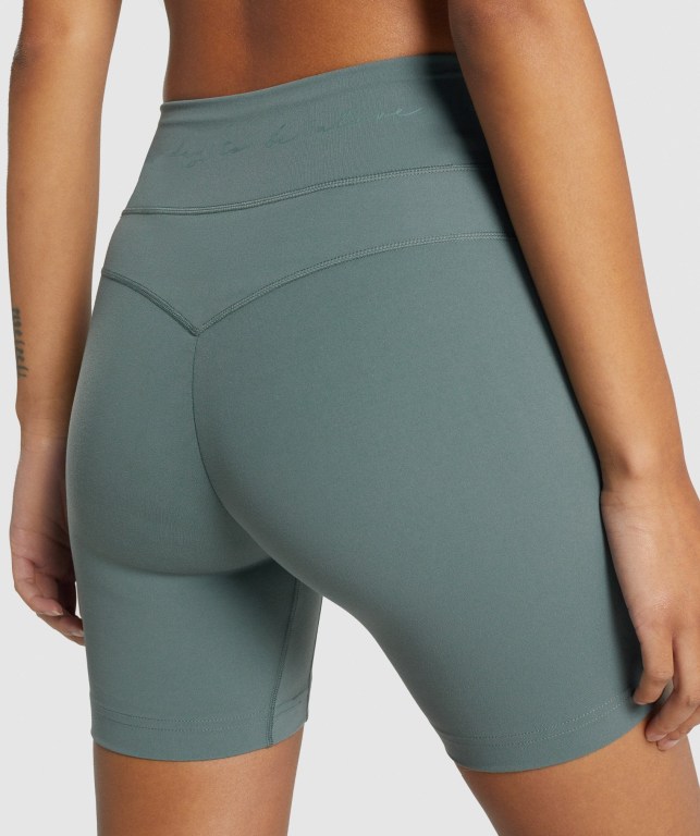 Gymshark Whitney Mesh Women's Shorts Green | UAE-01TXCZ