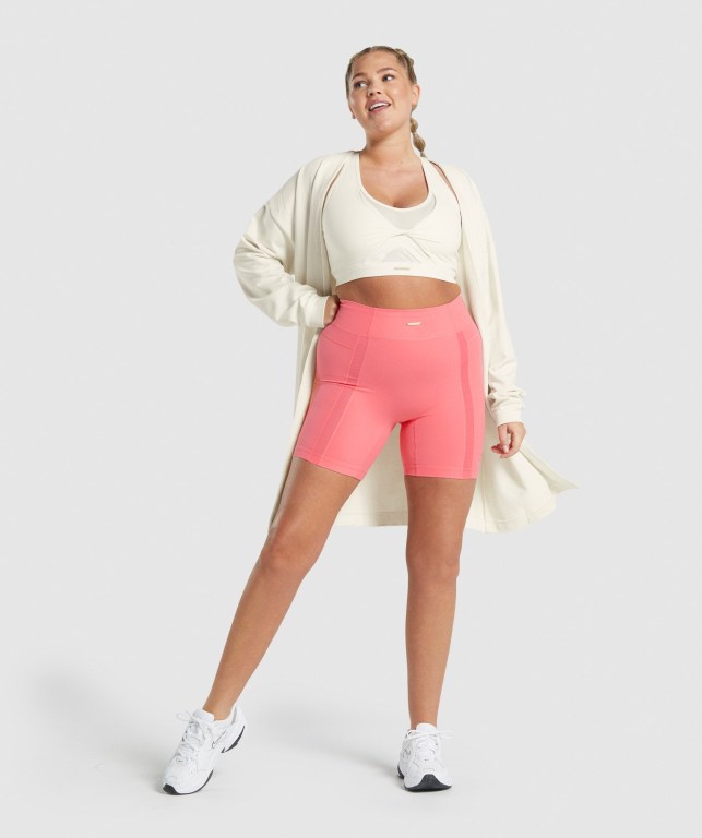 Gymshark Whitney Mesh Women's Shorts Pink | UAE-97YJTV