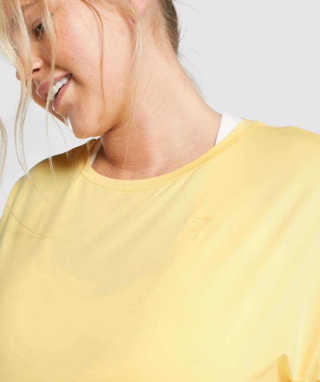 Gymshark Whitney Oversized Women's T Shirts Yellow | UAE-43FACV