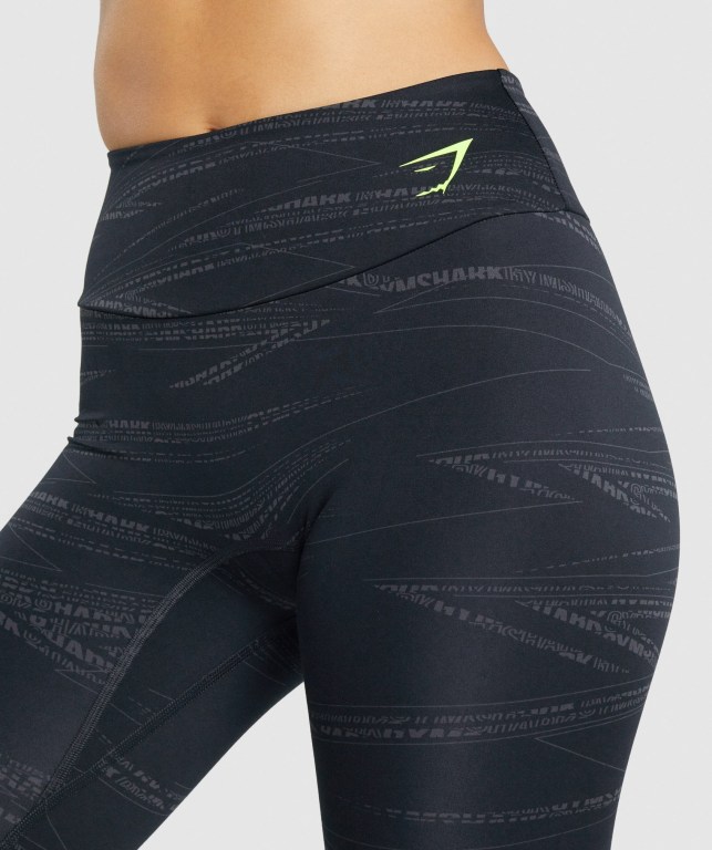 Gymshark Zone Graphic High Waisted Women's Leggings Black / Grey | UAE-41LJCS